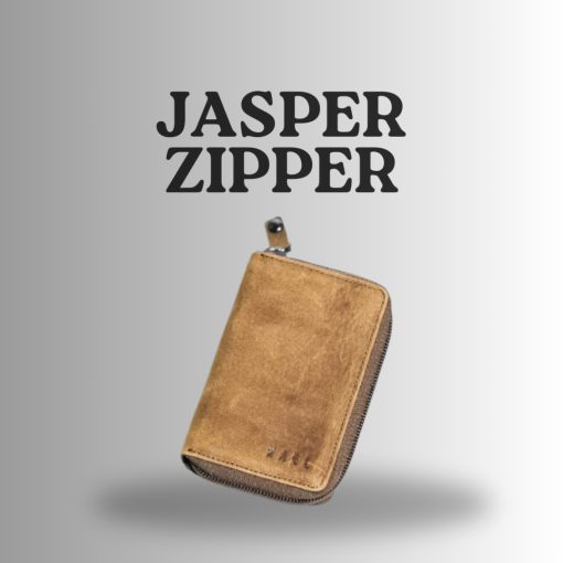 Kael Leather Goods Leather Keychain Jasper Zipper Series