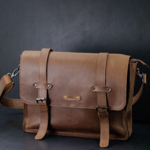 Kael Leather Goods Leather Messenger Bag Alabama Series - Image 2