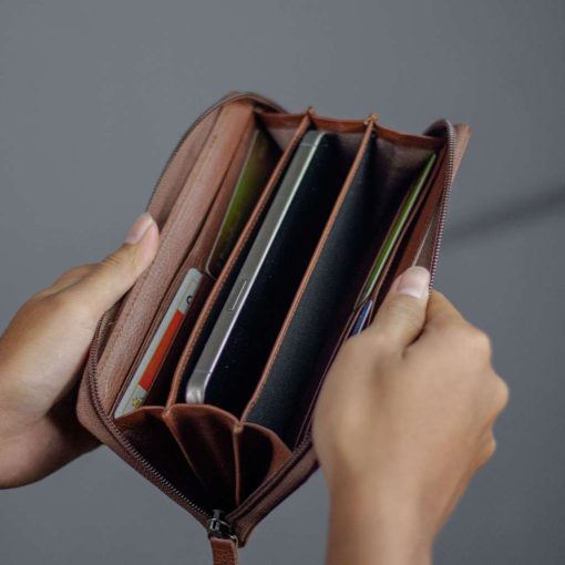 Kael Leather Goods Leather Wallet Logs Zipper Series - Image 3