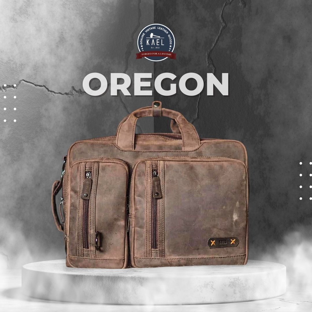 Kael Leather Goods Leather Backpack Oregon Series