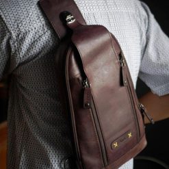 Alternative view of Kael Leather Goods Leather Sling Bag Pattagonia Series