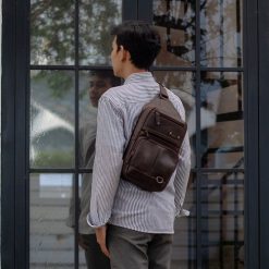 Alternative view of Kael Leather Goods Leather Sling Bag Austin Series