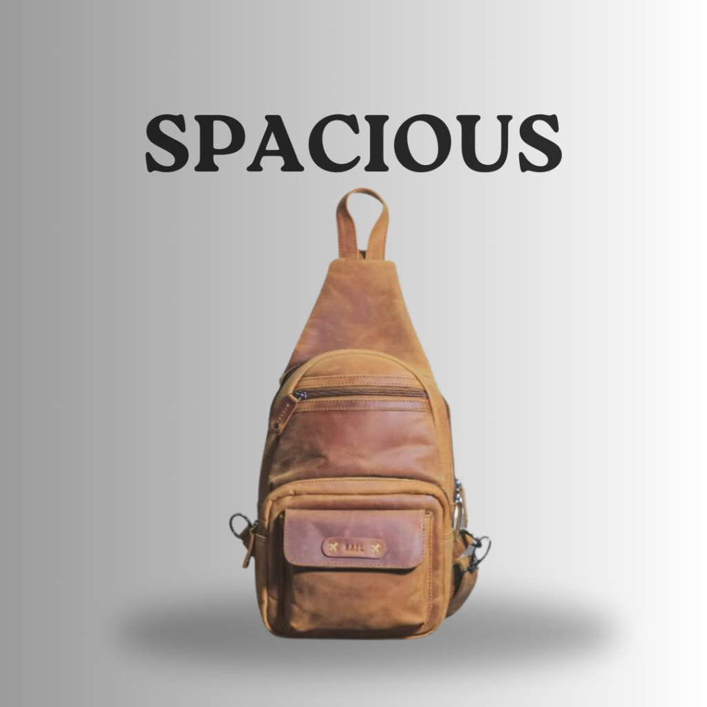 Kael Leather Goods Leather Sling Bag Spacious Series
