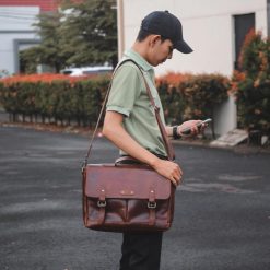 Alternative view of Kael Leather Goods Leather Messenger Bag Houston Series