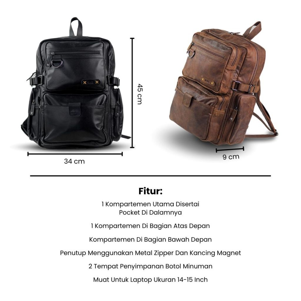 Kael Leather Goods Leather Backpack Balveer Series - Image 7