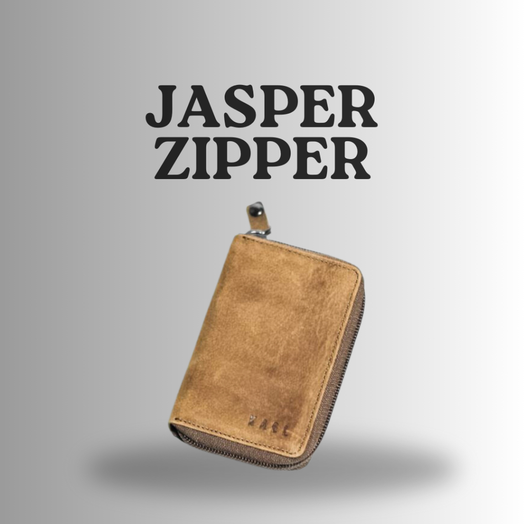 Kael Leather Goods Leather Keychain Jasper Zipper Series