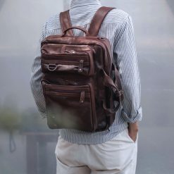 Alternative view of Kael Leather Goods Leather Backpack Oregon Series