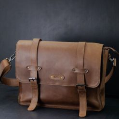 Alternative view of Kael Leather Goods Leather Messenger Bag Alabama Series