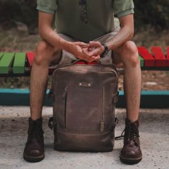 Alternative view of Kael Leather Goods Leather Backpack Kingpeak Series