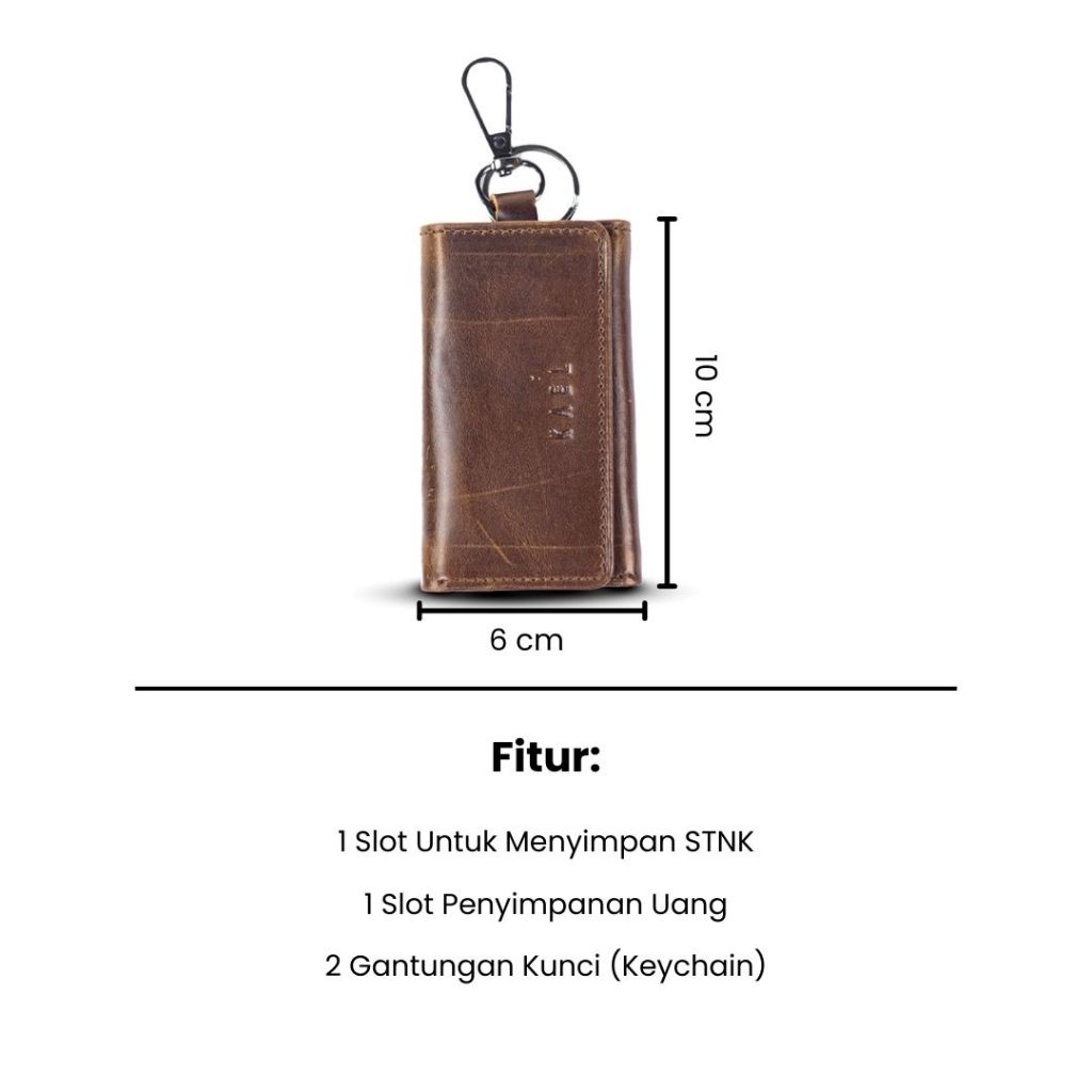 Kael Leather Goods Leather Keychain Jasper Small Series - Image 5