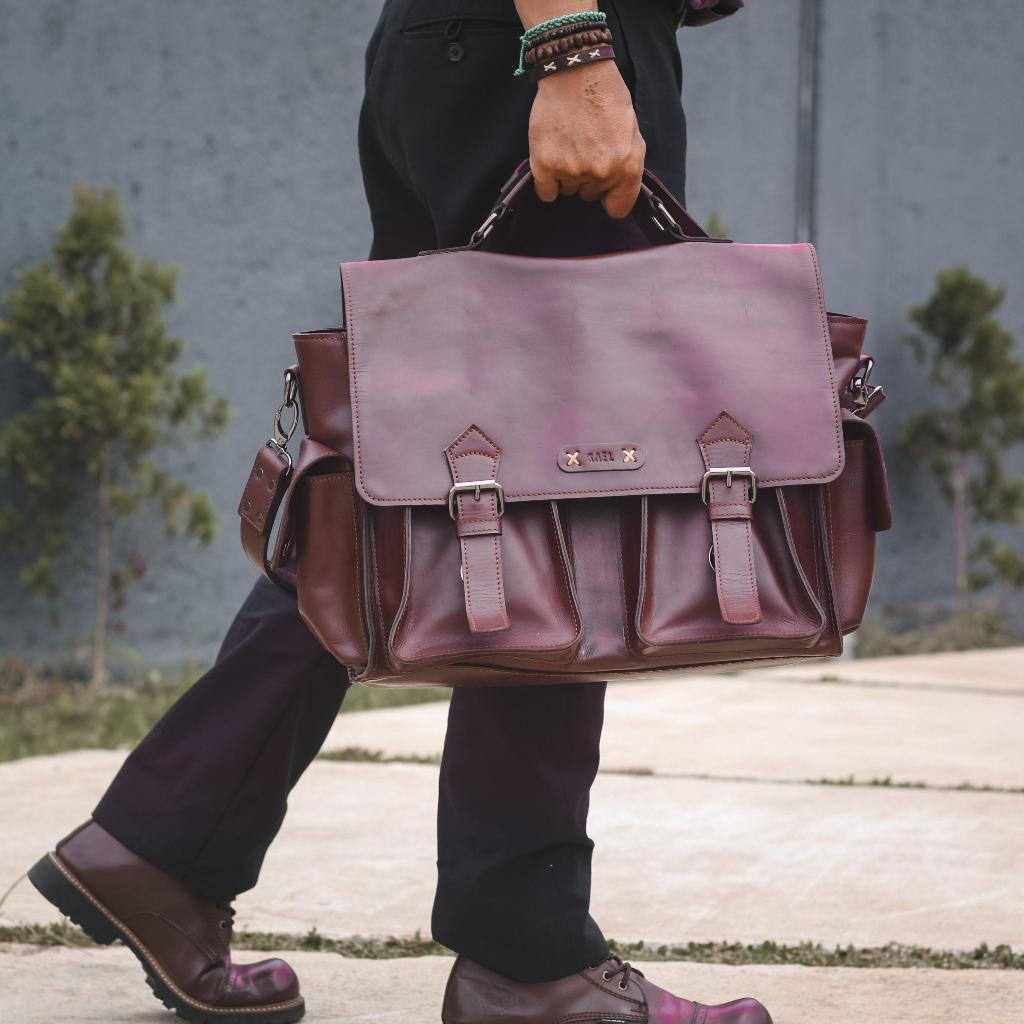 Kael Leather Goods Leather Messenger Bag Kavi Series - Image 2