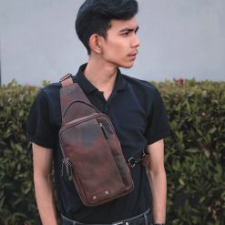 Alternative view of Kael Leather Goods Leather Sling Bag Pearland Series