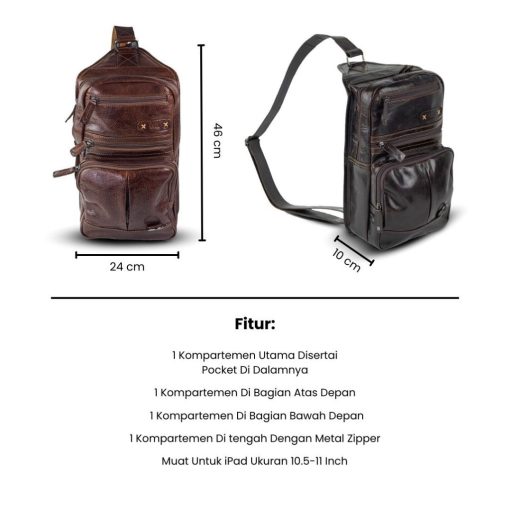 Kapasitas Fungsional Austin Bag Leather Sling Bag untuk Aktivitas Harian