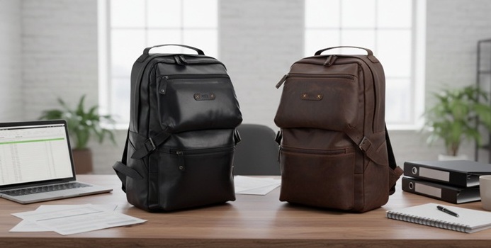 tas ransel kulit sapi asli dengan desain klasik dari kael leather goods