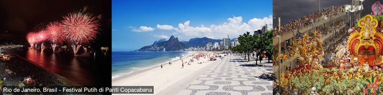 Rio de Janeiro, Brasil – Festival Putih di Pantai Copacabana