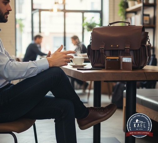 tas dan sepatu kulit sebagai simbol gaya profesional