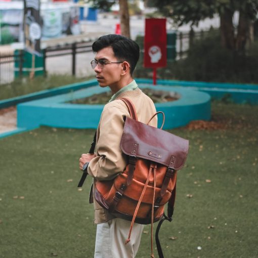 Leather Backpack Ganesh Series, Tas Kulit Best Seller Pria Modern