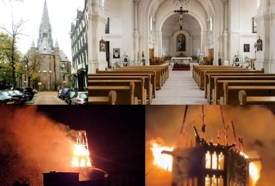 Kobaran Api Menghanguskan Gereja Vondelkerk