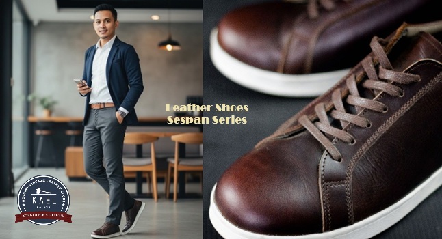 Sepatu Kulit Sespan Series Cocok untuk Kerja Kantoran