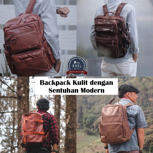 Backpack Kulit dengan Sentuhan Modern