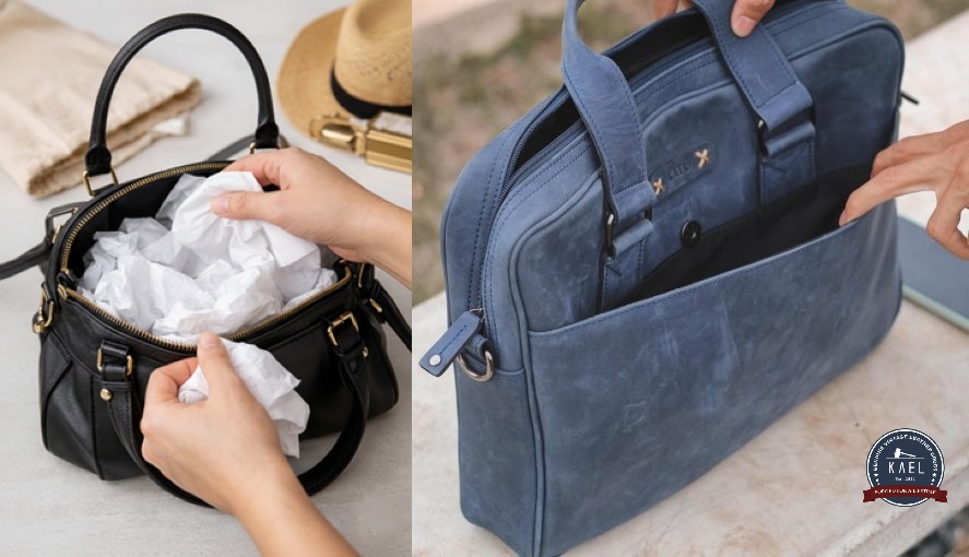 Isi Tas Dengan Kertas Pelindung Untuk Menjaga Bentuk