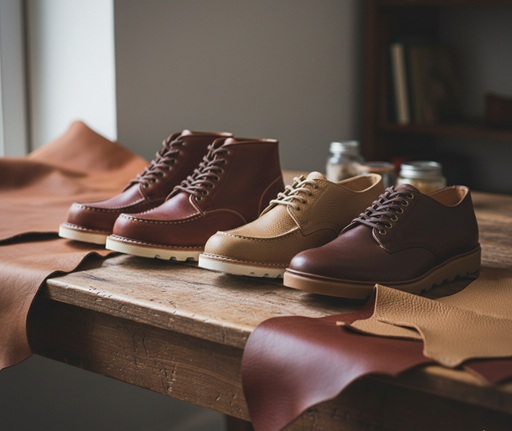 jenis sepatu kulit dan tekstur bahan kulit asli