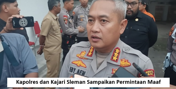 Kapolres dan Kajari Sleman Sampaikan Permintaan Maaf