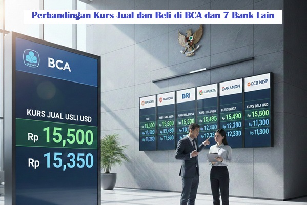 Perbandingan Kurs Jual dan Beli di BCA dan 7 Bank Lain
