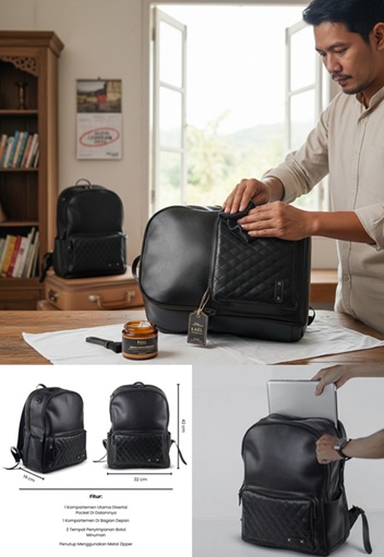 Kompartemen Luas dan Muat Laptop 15 Inch