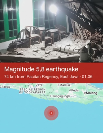 Pacitan Alami Gempa Beruntun Akibat Subduksi