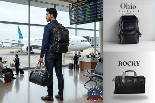 Kael Leather Ohio Backpack & Rocky Series Duffle