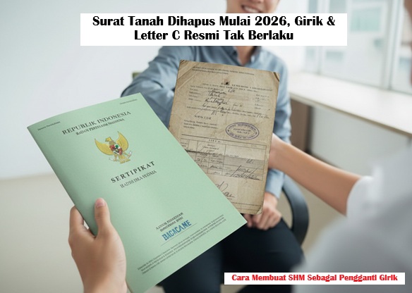 Surat Tanah Dihapus Mulai 2026, Girik & Letter C Resmi Tak Berlaku