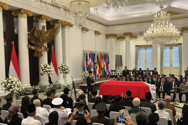 Upacara Persemayaman di Kementerian Luar Negeri