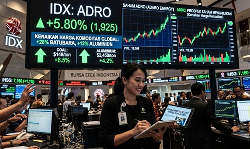 Kenaikan Harga Komoditas Dorong Optimisme pada Prospek Saham ADRO