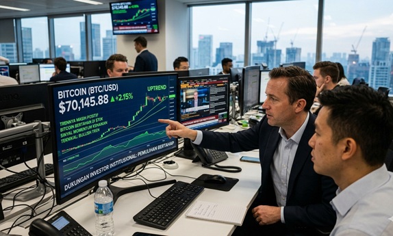Bitcoin Bertahan di $70K Didukung Tren Bullish