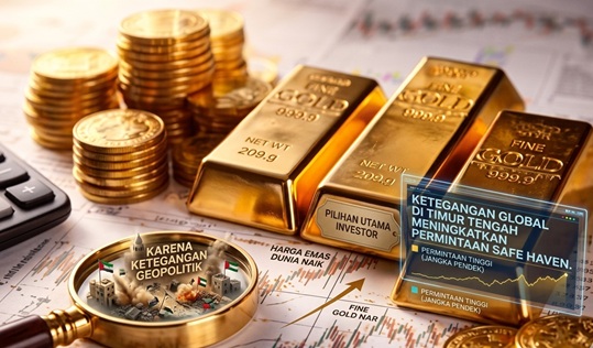 Harga Emas Dunia Naik karena Ketegangan Geopolitik