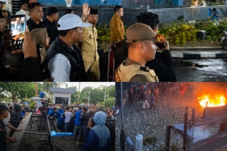 Demo Berujung Ricuh di Malam Hari