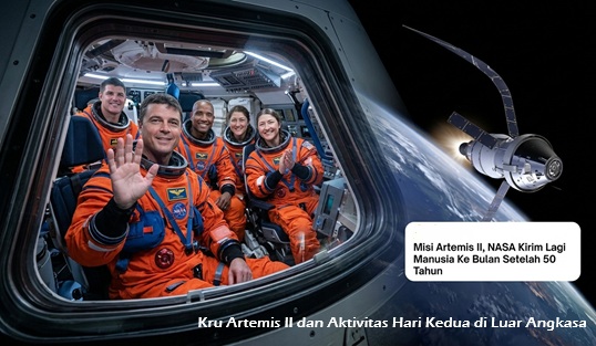 Kru Artemis II dan Aktivitas Hari Kedua di Luar Angkasa