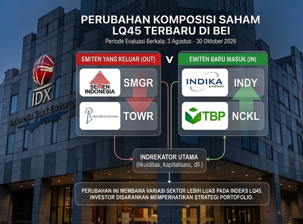 Perubahan Komposisi Saham LQ45 Terbaru di BEI