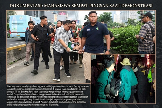 Mahasiswa Sempat Pingsan Saat Demonstrasi