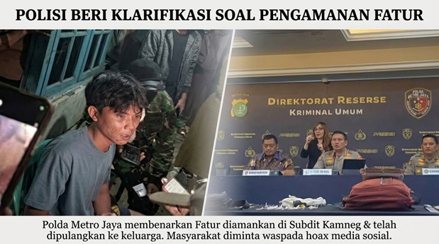 Polisi Beri Klarifikasi soal Pengamanan Fatur. Fatur Sudah Dipulangkan kepada Keluarga