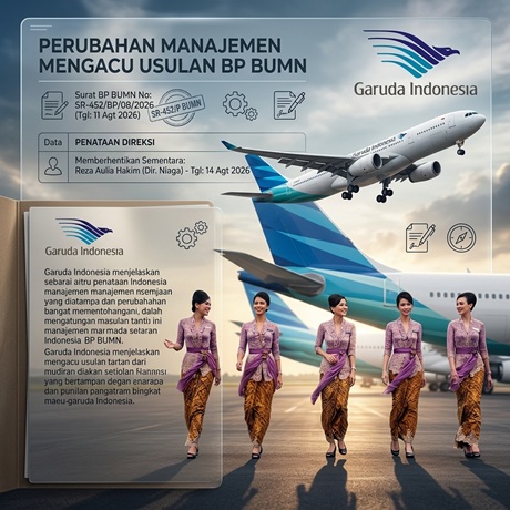 Garuda Indonesia : Perubahan Manajemen Mengacu Usulan BP BUMN