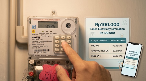 Simulasi Token Listrik Rp100.000