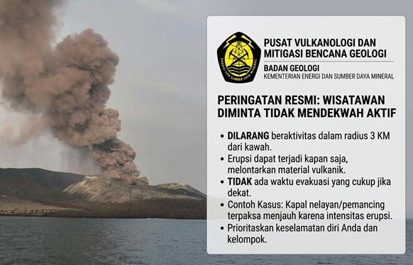 Wisatawan Diminta Tidak Mendekati Kawah