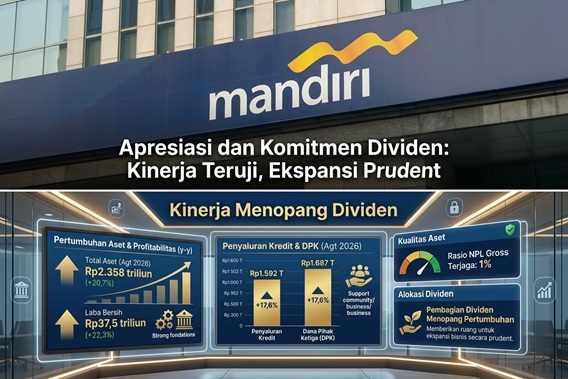 Kinerja Bank Mandiri Menopang Pembagian Dividen