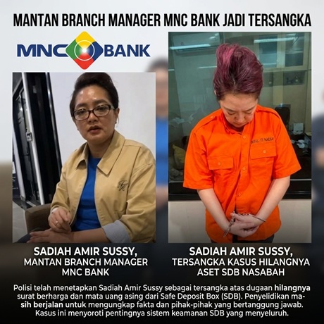 Sadiah Amir Sussy, mantan branch manager MNC Bank,