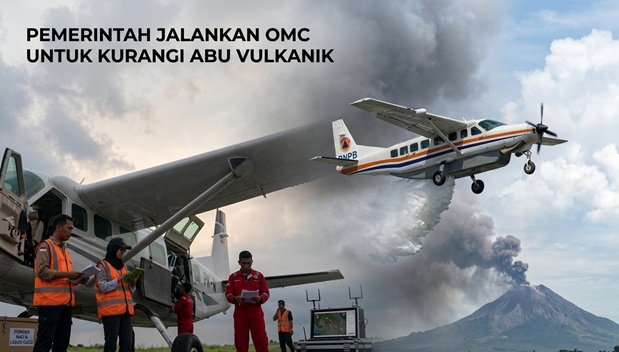 Pemerintah Jalankan OMC untuk Kurangi Abu Vulkanik